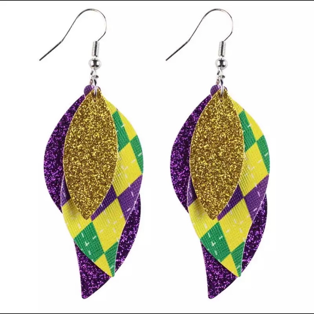 Mardi Gras earrings